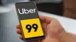 Uber e 99 são os principais aplicativos de transporte (Imagem: Reprodução)