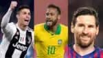 Cristiano Ronaldo, Neymar Júnior e Lionel Messi são os atletas mais pesquisados da Internet (Fotos: Reprodução/ GettyImages/ Montagem)