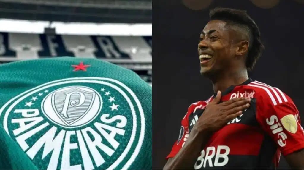 Palmeiras fez oferta tentadora a Bruno Henrique, do Flamengo (Fotos: Reprodução/ SEP/ CRF/ Montagem)