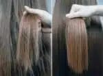 Antes e depois de cabelos secos e hidratados (Foto: Salão Virtual/ Reprodução)