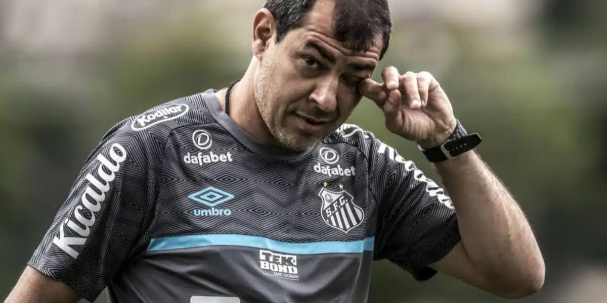 Carille, técnico do Santos (Imagem Reprodução Ivan Stori / Santos FC)