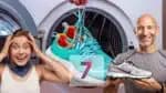 7 passos de como lavar seus pares de tênis na máquina de lavar roupas e sem estragá-los (Fotos: Reprodução/ Freepik/ Montagem)