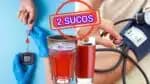 2 sucos 100% naturais que previnem e combate diabetes e pressão alta (Fotos: Reprodução/ Freepik/ Montagem Gustavo)