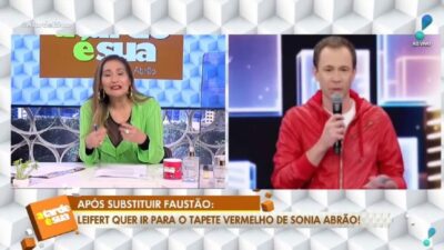 Sonia Abrão ao vivo atende Tiago Leifert dá recado na lata: “Isso não existe”