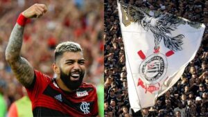 Gabigol vira alvo de contratação no Corinthians (Fotos: Reprodução/ CRF/ Rodrigo Coca/ Timão/ Montagem)