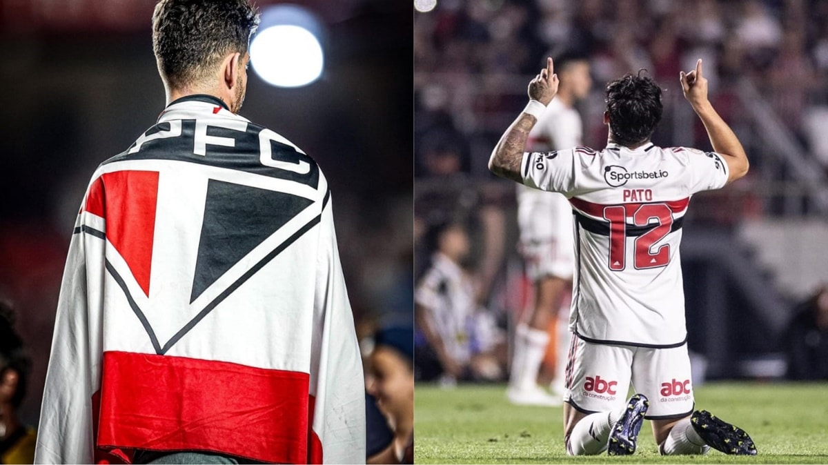 Pato sai do São Paulo e fica sem clube até o momento em 2024 (Fotos: Reprodução/ SPFC/ Instagram/ Montagem)