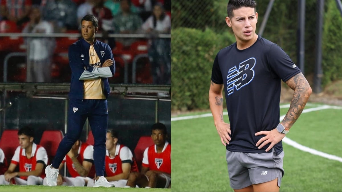 Jornalista expõe possível esnobada que Carpini dá em James no São Paulo e até desfecho do atacante no clube (Fotos: Reprodução/ Instagram/ Montagem)