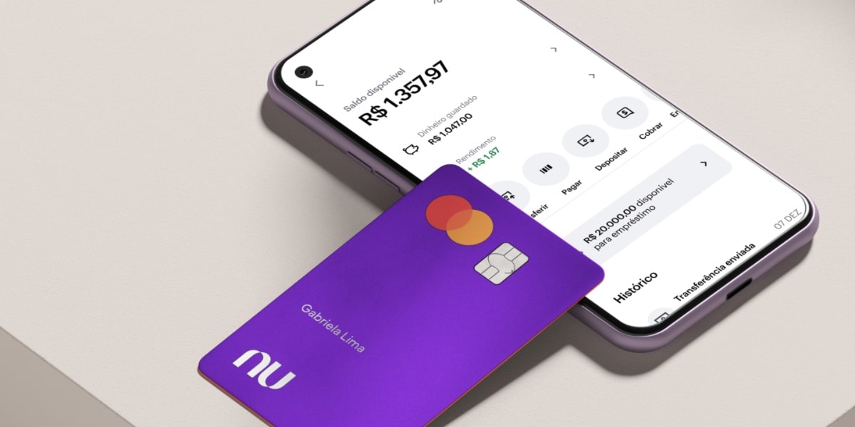 Nubank oferece ferramenta que aumenta R$1500 no limite do cartão de crédito (Imagem Reprodução Divulgação)