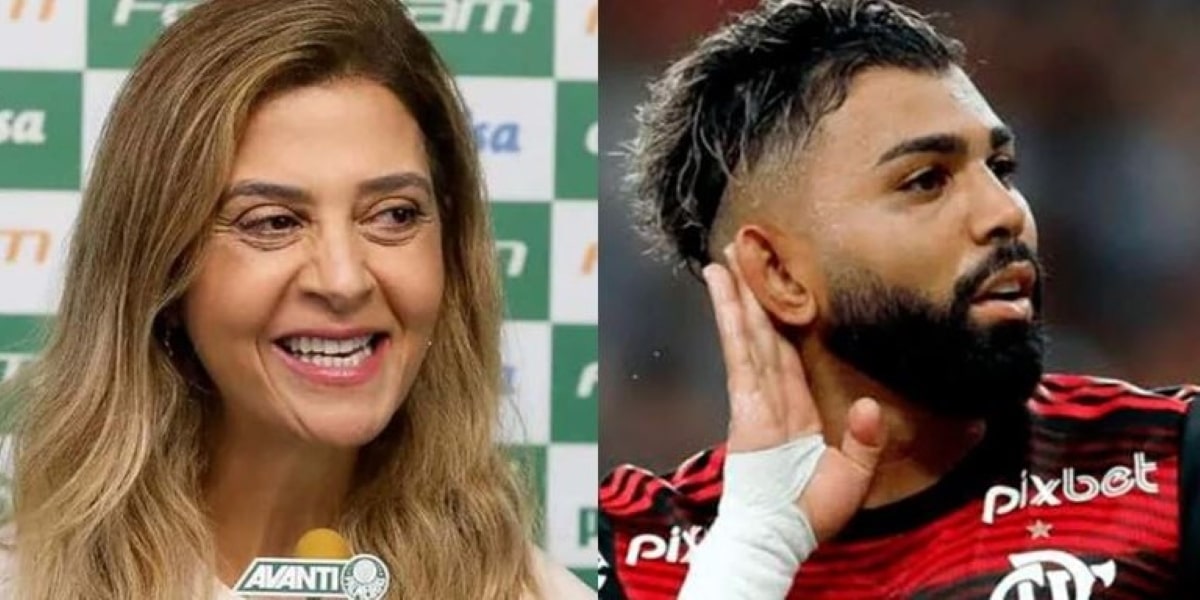 Gabigol, astro do Flamengo, entra no radar do Palmeiras por admiração de Leila Pereira (Foto: Reprodução/Montagem AaronTuraTV)