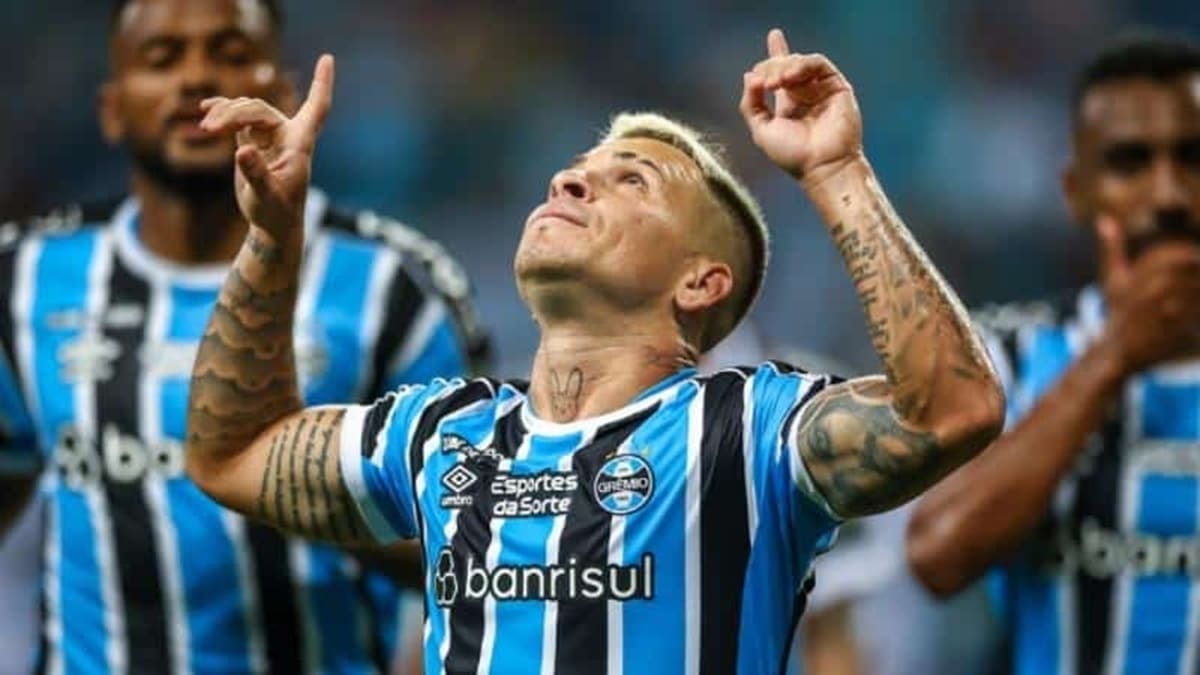 Soteldo está emprestado pelo Santos ao Grêmio e clube gaúcho tem autonomia para decidir o que fazer (Foto: Reprodução/ Lucas Uebel)