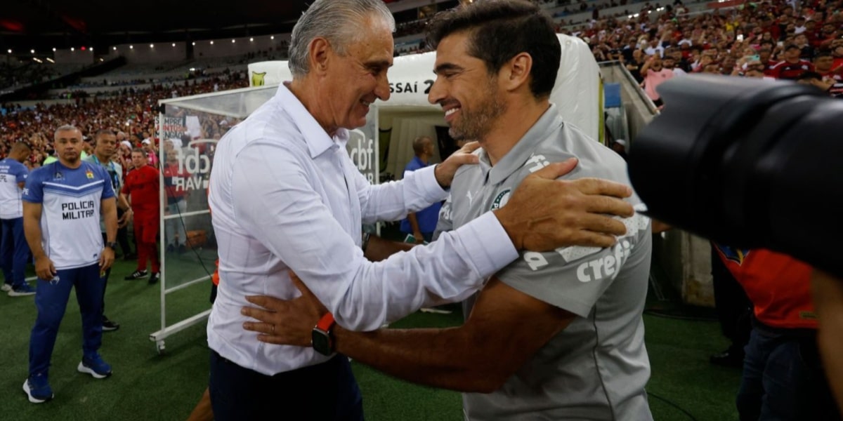 Técnicos Tite, do Flamengo e Abel Ferreira, do Palmeiras (Imagem Reprodução Getty Images)