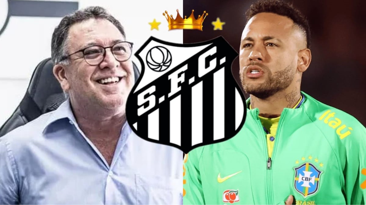 Marcelo Teixeira expõe volta de Neymar ao clube de futebol praiano (Fotos: Reprodução/ SFC /CBF/ Montagem)