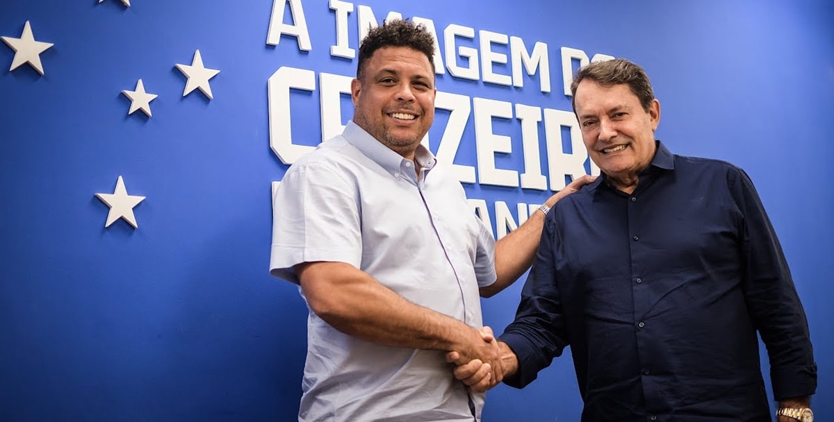 Ronaldo Fenômeno vende SAF do Cruzeiro a Pedro Lourenço (Foto: Reprodução/ Gustavo Aleixo/ Cruzeiro)